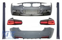 Complete Body Kit suitable for BMW 3 Series F30 (2011-2019) with LED Taillights Dynamic Sequential Turning Light M-Performance Design - COCBBMF30MPTLRS