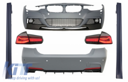Complete Body Kit suitable for BMW 3 Series F30 (2011-2019) with LED Taillights Dynamic Sequential Turning Light M-Performance Design - COCBBMF30MPDOTLRS