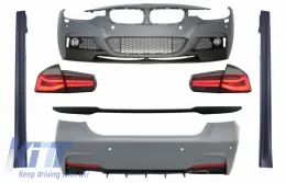 image-34-Complete Body Kit suitable for BMW 3 Series F30 (2011-2019) with Trunk Spoiler and LED Taillights Dynamic Sequential Turning Light M-Performance Design