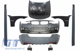 image-76-Complete Body Kit suitable for BMW 3 Series F30 (2011-2019) M-Performance Design with Front Fenders and Hood Bonnet &  Muffler Tips Carbon Shiny