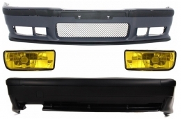 image-6-Complete Body Kit suitable for BMW 3er E36 (1992-1998) M3 Design With Yellow Fog Lights