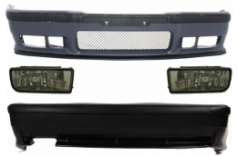 Complete Body Kit suitable for BMW 3er E36 (1992-1998) M3 Design With Smoke Fog Lights 