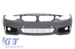 Complete Body Kit suitable for BMW 4 Series F32 Coupe (2013-up) with Trunk Spoiler Piano Black Sport Design-image-6062834