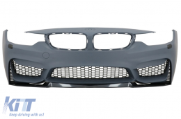 Complete Body Kit suitable for BMW 4 Series F32 Coupe F33 Cabrio (2013-2019) with Exhaust Muffler Tips Piano Black M4 Design-image-6087689