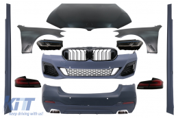 Complete Body Kit suitable for BMW 5 Series F10 (2010-2017) Conversion to G30 LCI Design - CBBMF10M5G30CN