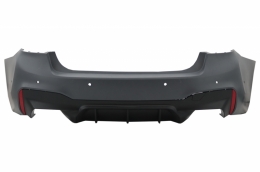 Complete Body Kit suitable for BMW 5 Series G30 (2017-2019) M5 Design with Central Kidney Grilles Double Stripe M Design Piano Black-image-6038450