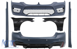 image-35-Complete Body Kit suitable for BMW 5 Series G30 (2017-2019) Limousine with Front Fenders Black M5 Design