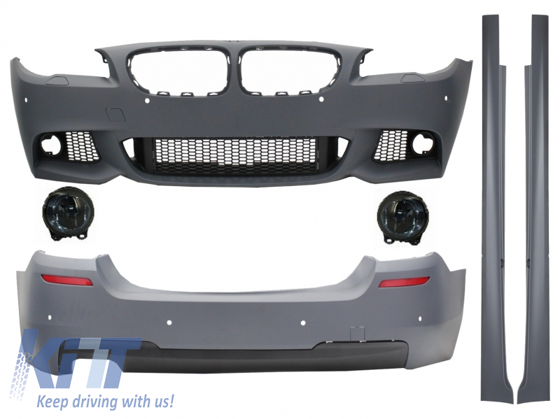 Komplett karosszériakészlet BMW F10 5-ös sorozathoz (2011-2014) M-Technik Design ködlámpa projektorokkal, füst