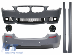 image-57-Complete Body Kit suitable for BMW F10 5 Series (2011-2014) M-Technik Design With Fog Light Projectors Smoke
