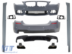image-59-Complete Body Kit suitable for BMW F10 5 Series (2014-up) Facelift LCI M-Technik 550i Design Brilliant All Black Edition