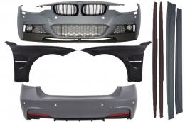 image-31-Complete Body Kit suitable for BMW F30 (2011+) M-Performance Design with Front Fenders and Central Grilles Piano Black