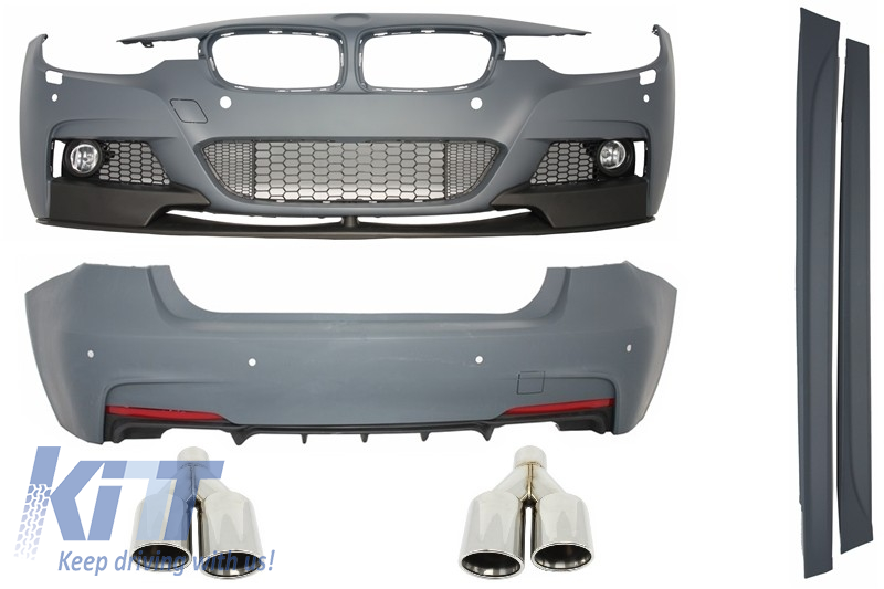 Komplett karosszériakészlet a BMW F30 (2011-2014) M-Performance Designhoz, kipufogóvégekkel M-Power Design