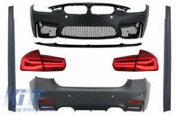 Complete Body Kit suitable for BMW F30 (2011-2019) with LED Taillights Dynamic Sequential Turning Light EVO II M3 CS Style Without Fog Lamps