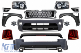 Complete Body Kit suitable for Land Range Rover Sport L320 Facelift (2009-2013) Autobiography Design Glohh LED Taillights GL-3 Dynamic - COCBRRSBFGB