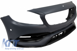 Complete Body Kit suitable for Mercedes A-Class W176 (2012-2018) A45 Design with Spoiler Splitters Fins Aero-image-6081473