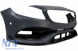 Complete Body Kit suitable for Mercedes A-Class W176 (2012-2018) A45 Design with Spoiler Splitters Fins Aero-image-6108109