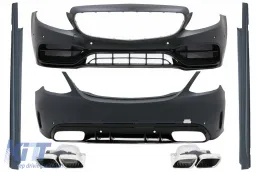 image-9-Complete Body Kit suitable for Mercedes C-Class W205 Sedan (2014-2020) C63s Edition 1 Design