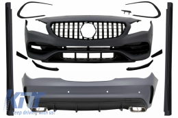 Complete Body Kit suitable for Mercedes CLA C117 W117 (2013-2018) Facelift CLA45 Design Front Grille - COCBMBW117AMGBCN