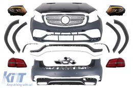 Complete Body Kit suitable for Mercedes GL-Class X166 (2012-2016) Conversion to 2016 GLS63 Design - CBMBX166NL