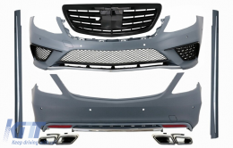 Complete Body Kit suitable for Mercedes S-Class W222 (2013-06.2017) S63 Design - COCBMBW222AMGS63PB