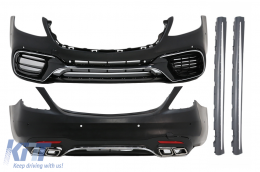 Complete Body Kit suitable for Mercedes S-Class W222 Facelift (2013-06.2017) S63 Design - COCBMBW222AMGS63F