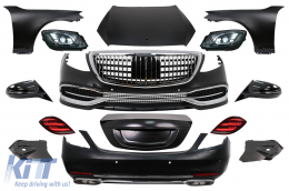 image-40-Complete Body Kit suitable for Mercedes S-Class W221 (2005-2013) Conversion to 2018 W222 Design