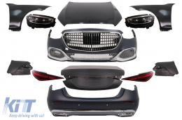 Complete Body Kit suitable for Mercedes S-Class W221 (2005-2013) Conversion to W223 M Design - CBMBW221NLS450