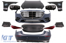 Complete Body Kit suitable for Mercedes S-Class W221 (2005-2013) Conversion to W223 S450 Design - CBMBW221NLS63