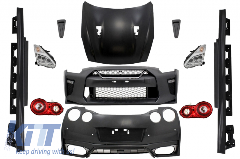  Kit completo de carrocería adecuado para Nissan GT-R (2008-2017) Facelift (2017) Diseño - CarPartsTuning.com
