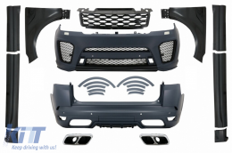 Complete Body Kit suitable for Range Rover Sport L494 (2013-2017) Conversion to 2019 SVR Design - CBRRSL494SVRFL