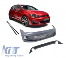 Complete Body Kit suitable for VW Golf 7 VII 2013-2016 GTI Look With Front Grille and Headlights LED DRL-image-6000146