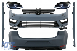 Complete Body Kit suitable for VW Golf 7 VII (2012-2017) With LED Headlights Sequential Dynamic Turning Lights R-line Look