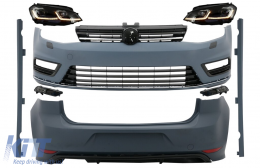 Complete Body Kit suitable for VW Golf 7 VII (2012-2017) With LED Headlights Sequential Dynamic Turning Lights R-line Look