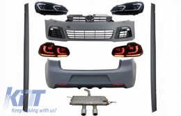 image-13-Complete Body Kit suitable for VW Golf VI 6 MK6 (2008-2013) R20 Design with Headlights LED and Taillights Dynamic Turning Light + Complete Exhaust System