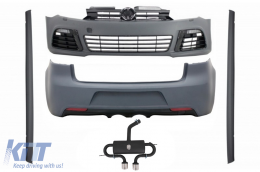 image-5-Complete Body Kit suitable for VW Golf VI 6 R20 Look (2008-2013) with Complete Exhaust System R20 Assembly