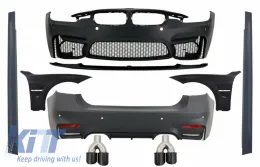 image-13-Complete Body Kit with Carbon Fiber Exhaust Muffler Tips and Front Fenders suitable for BMW F30 (2011-2019) EVO II M3 CS Style Without Fog Lamps
