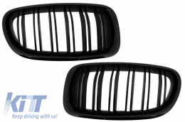 Complete Body Kit with Central Grilles Double Stripe Piano Black suitable for BMW 5 Series F10 LCI (2014-2017) M-Technik Design-image-6065674