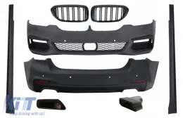 image-49-Complete Body Kit with Central Kidney Grilles and Exhaust Muffler Tips suitable for BMW 5 Series G30 (2017-2019) M-Tech Design
