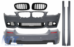 Complete Body Kit with Double Outlet Diffuser and Central Grilles Kidney Grilles suitable for BMW 5 Series F10 (2011-2017) M-Technik Design