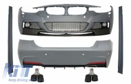 image-30-Complete Body Kit With Dual Twin Exhaust Muffler Tips Carbon Fiber Matte suitable for BMW 3 Series F30 (2011-2019) M-Performance Design