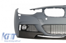 Complete Body Kit With Dual Twin Exhaust Muffler Tips Carbon Fiber Matte suitable for BMW 3 Series F30 (2011-2019) M-Performance Design-image-6062530