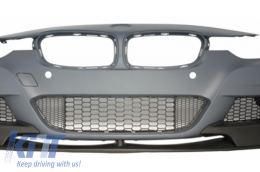 Complete Body Kit With Dual Twin Exhaust Muffler Tips Carbon Fiber Matte suitable for BMW 3 Series F30 (2011-2019) M-Performance Design-image-6062531