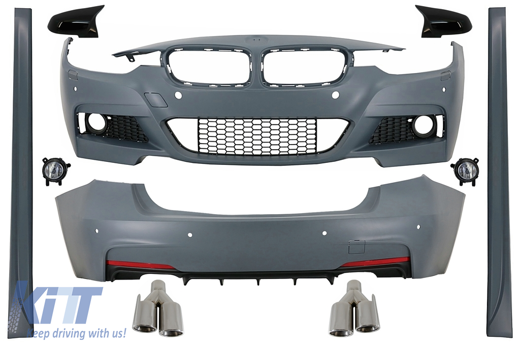 Komplett karosszériakészlet kipufogó- és tükörburkolatokkal, a BMW 3-as sorozatú F30 (2011-2019) M-Technik Design számára