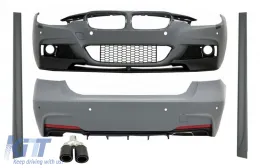 image-67-Complete Body Kit with Exhaust Muffler Tip Matte Carbon Fiber Inlet 5.8 cm Left Side suitable for BMW 3 Series F30 (2011-2014) & F30 LCI Facelift (2015-up) M Design