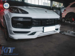 Complete Body Kit with Exhaust Muffler Tips Quad Chrome suitable for Porsche Cayenne (9Y0) (2018-Up) Conversion to Turbo & Aero Look-image-6080306