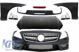 image-12-Complete Body Kit with Exhaust Muffler Tips suitable for Mercedes CLS W218 C218 Sedan (2011-2017) CLS63 Design