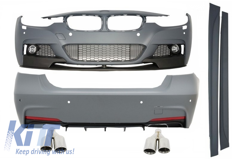 Komplett karosszériakészlet kipufogóvégekkel, a BMW 3-as sorozatú F30 (2011-2019) M-Performance Design számára