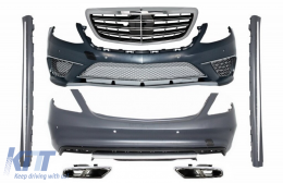 image-56-Complete Body Kit with Exhaust Tips suitable for Mercedes W222 S-Class (2013-06.2017) S65 Design LWB
