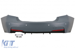 Complete Body Kit with Front Spoiler Splitter and Diffuser Double Outlet Single Exhaust suitable for BMW 3 Series F30 (2011-2019) M-Performance Design Carbon-image-6077431