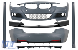 image-61-Complete Body Kit with Front Spoiler Splitter and Diffuser Double Outlet Single Exhaust suitable for BMW 3 Series F30 (2011-2019) M-Performance Design Carbon